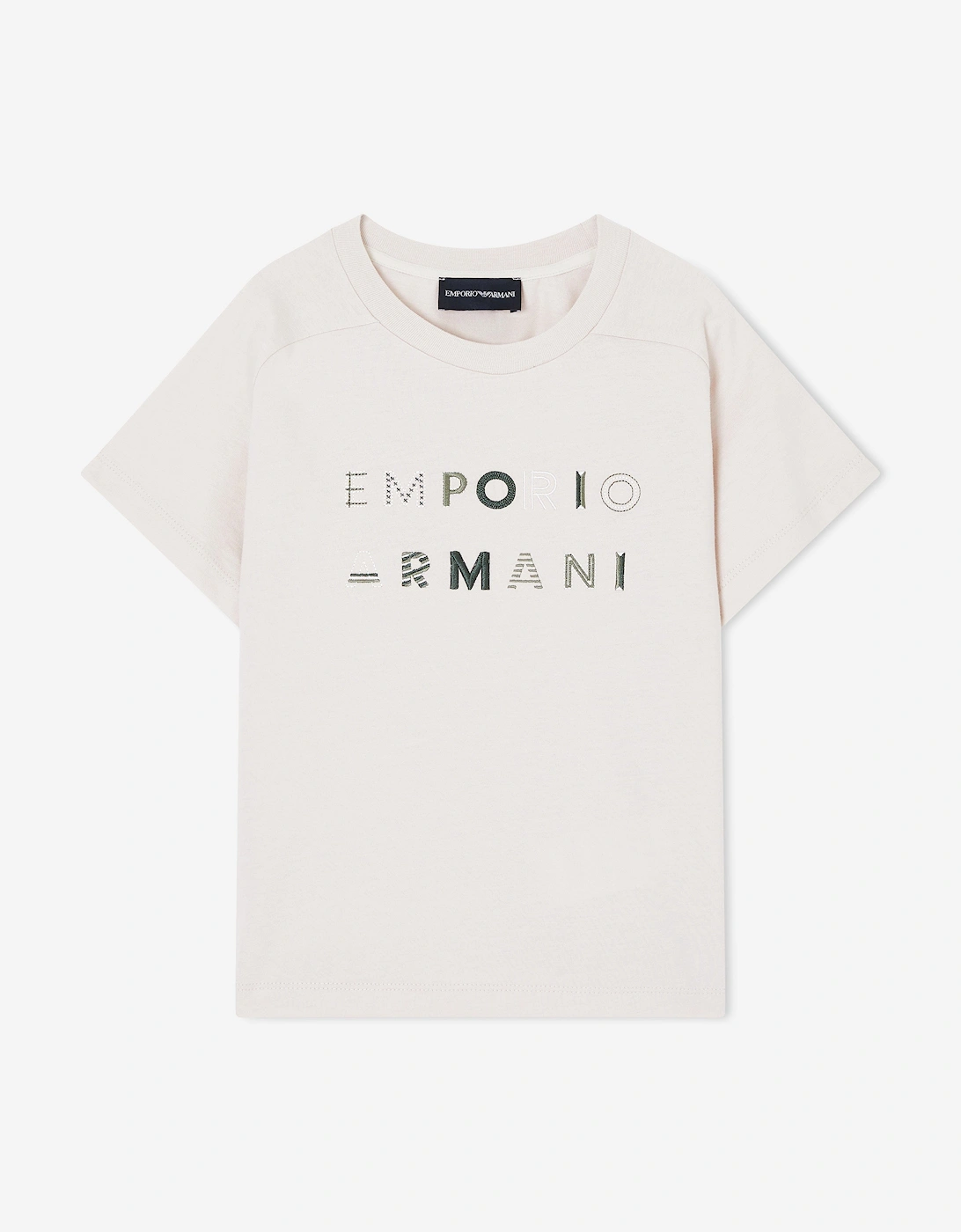Boys Logo T-Shirt in Beige, 4 of 3