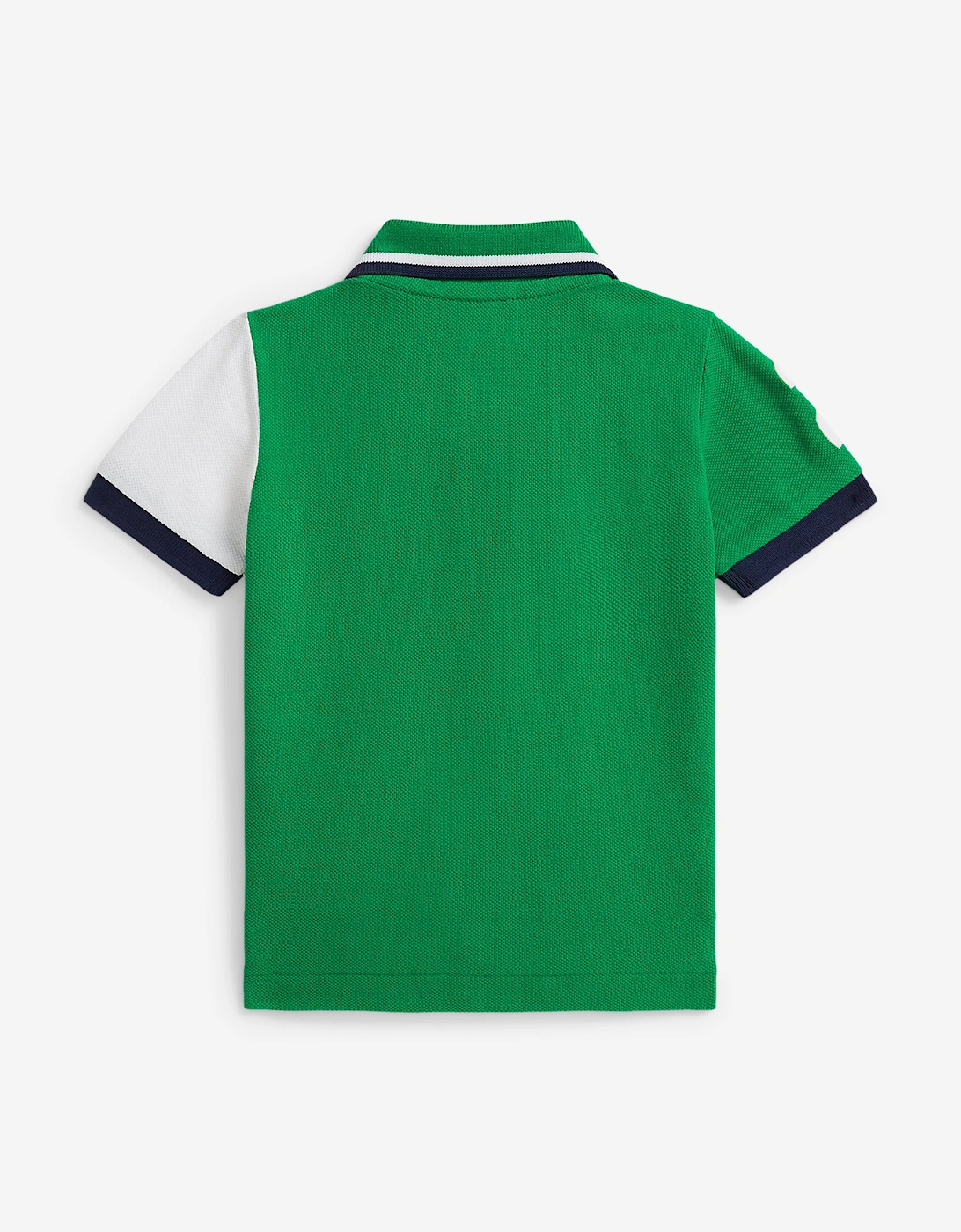 Baby Boys Diagonal Stripe Bear Polo Shirt in Green