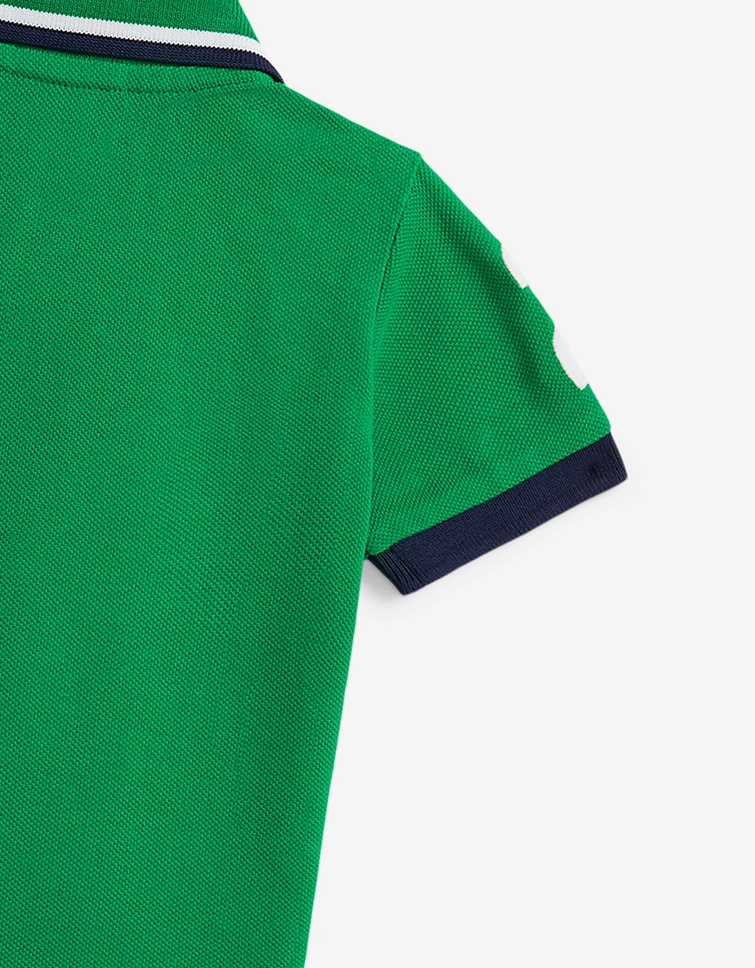 Baby Boys Diagonal Stripe Bear Polo Shirt in Green