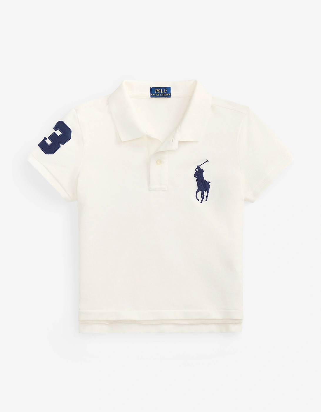 Girls Stretch Mesh Polo Shirt in White, 5 of 4