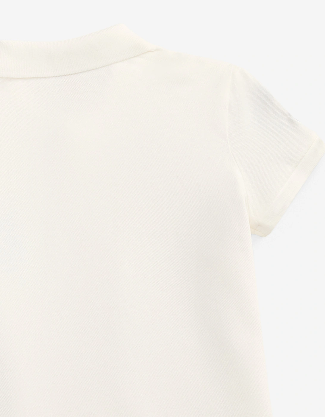 Girls Stretch Mesh Polo Shirt in White