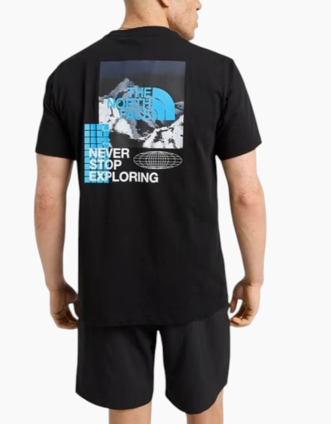 The North Face Men's The North Face Mens T Shirts Energy Mountain Graphic Casual Summer Pullover Tee - Black