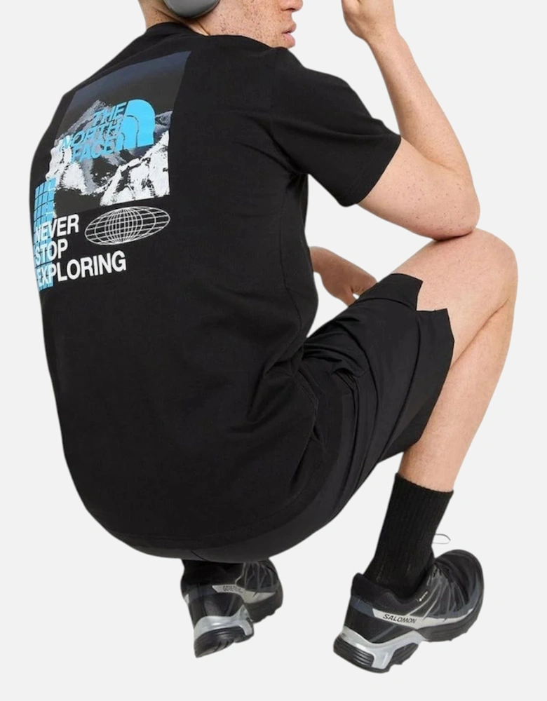 Mens T Shirts Energy Mountain Graphic Casual Summer Pullover Tee