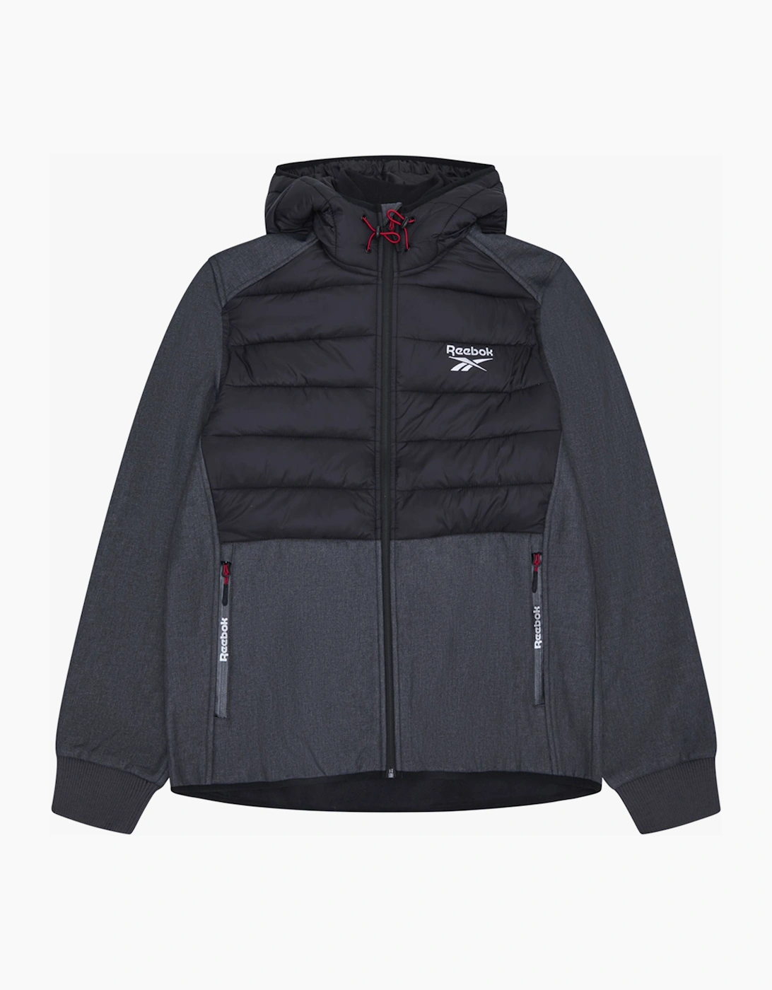 Reebok Men's Grey Rb1562 Mixed Media Jacket - Charcoal - Size: 42/Regular