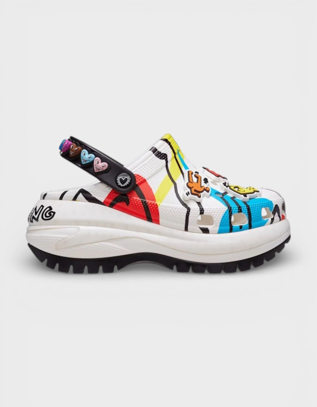 Crocs Women's Crocs Classic Mega Crush Clog Keith Haring - White
