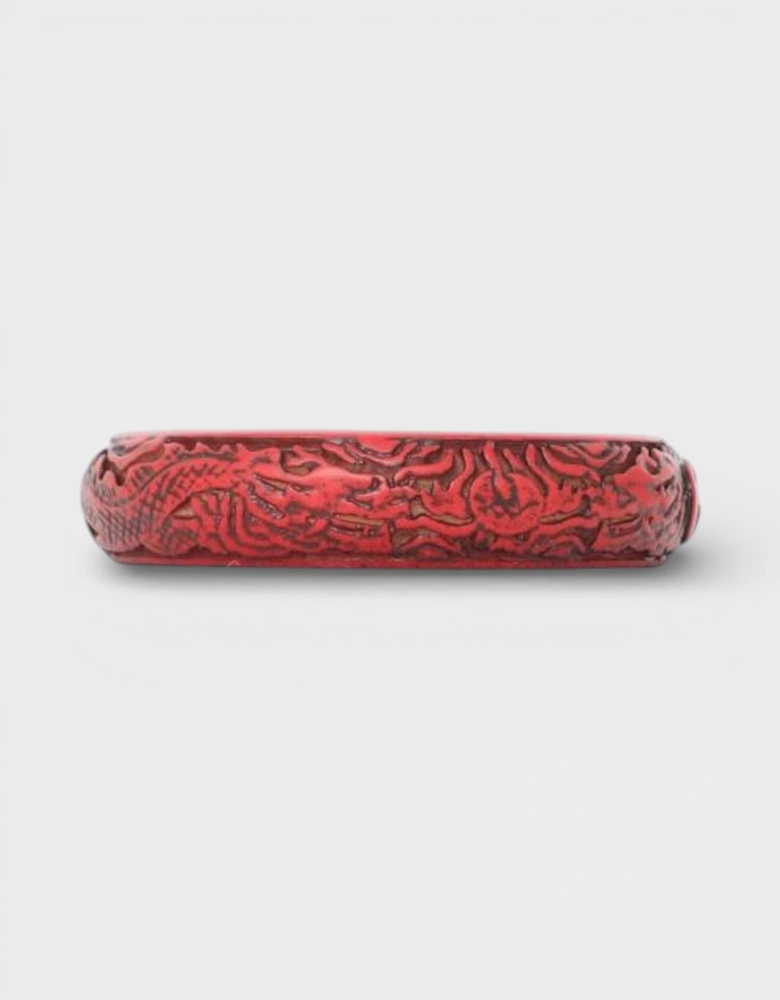 FW 2019 Dragon Engraved Wooden Bangle Red