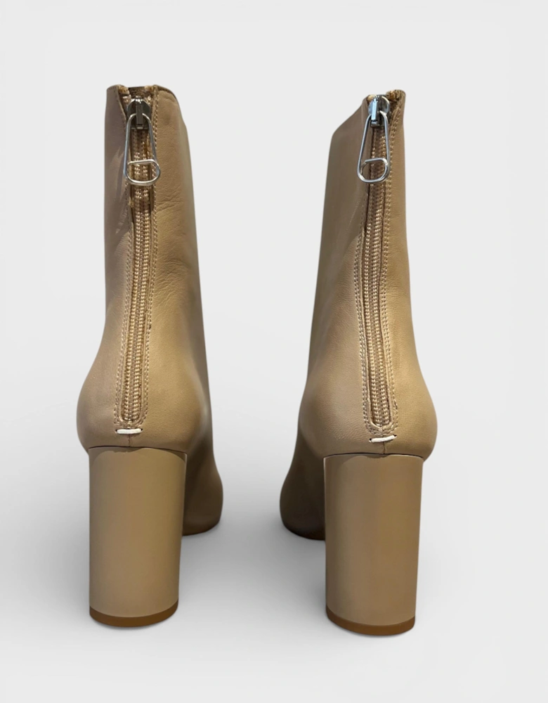Cutout Heel Ankle Booties Tan