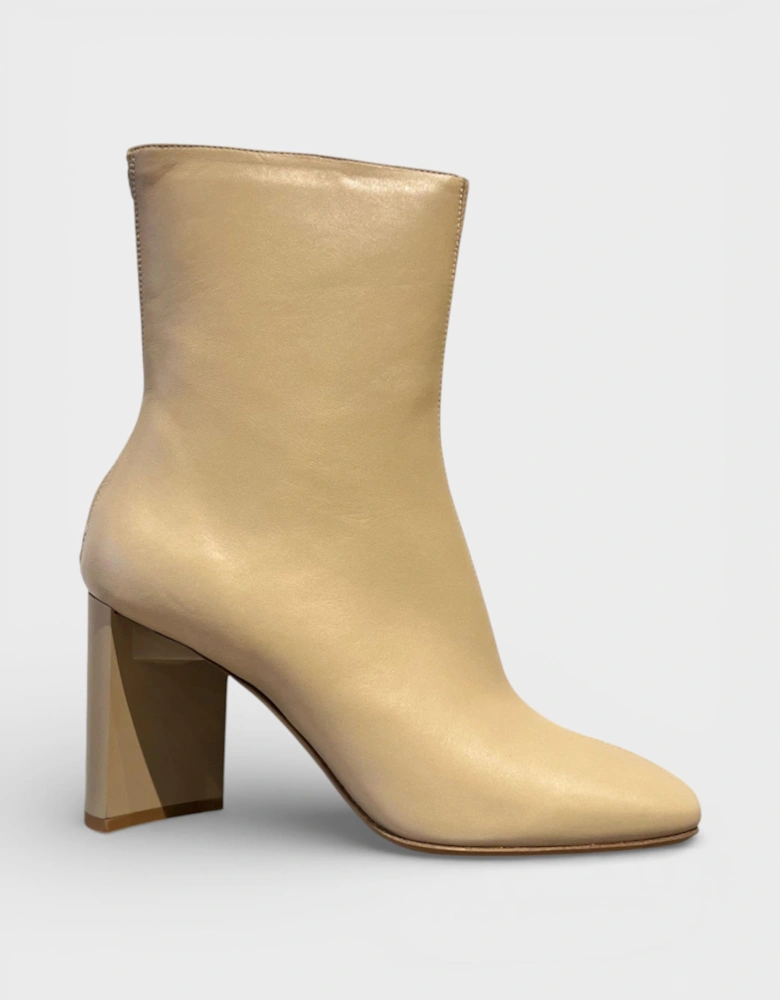 Cutout Heel Ankle Booties Tan