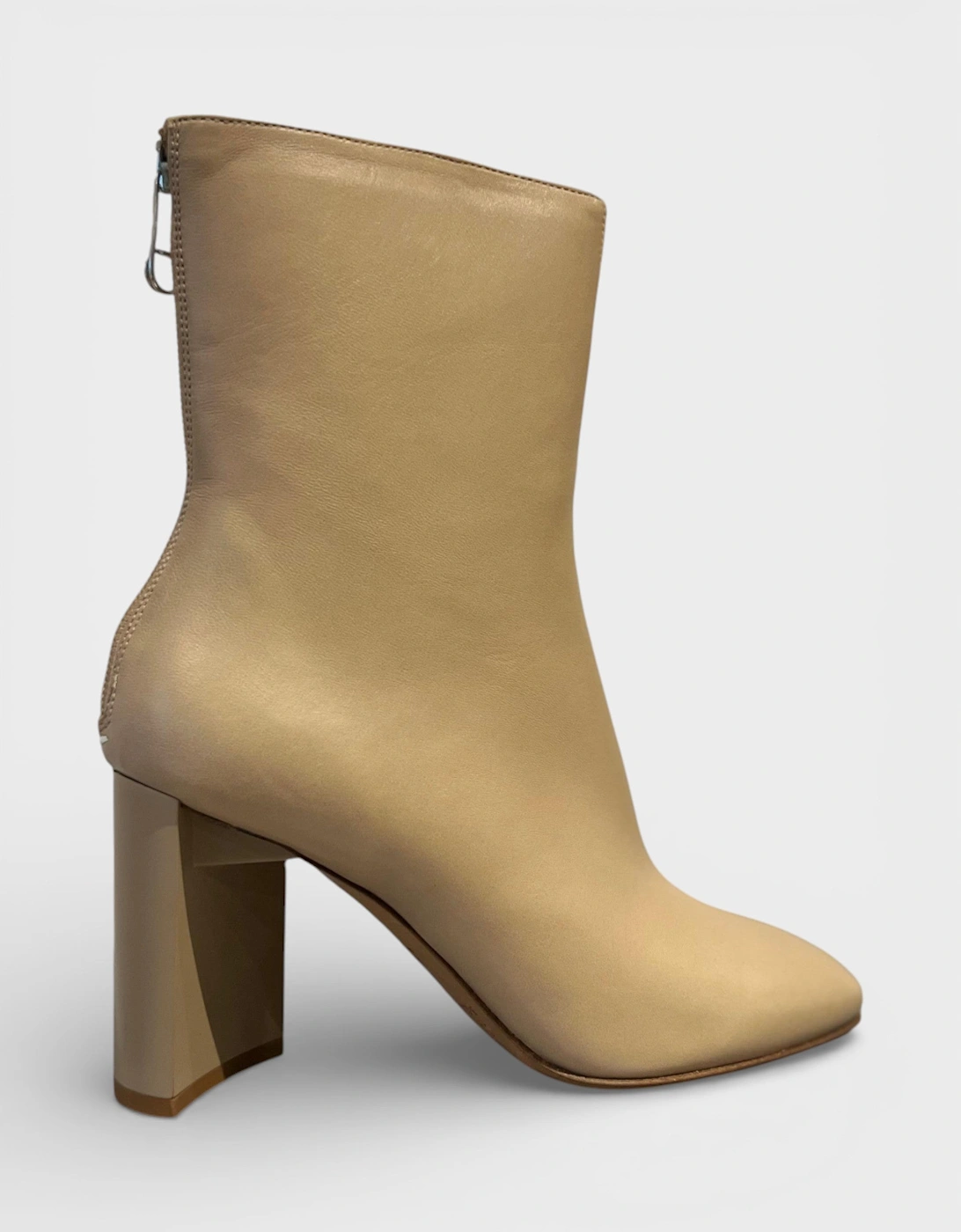 Cutout Heel Ankle Booties Tan