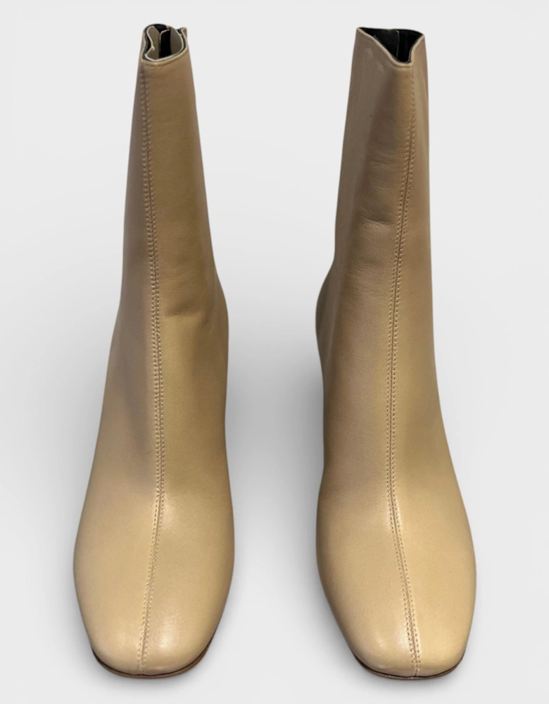 Cutout Heel Ankle Booties Tan