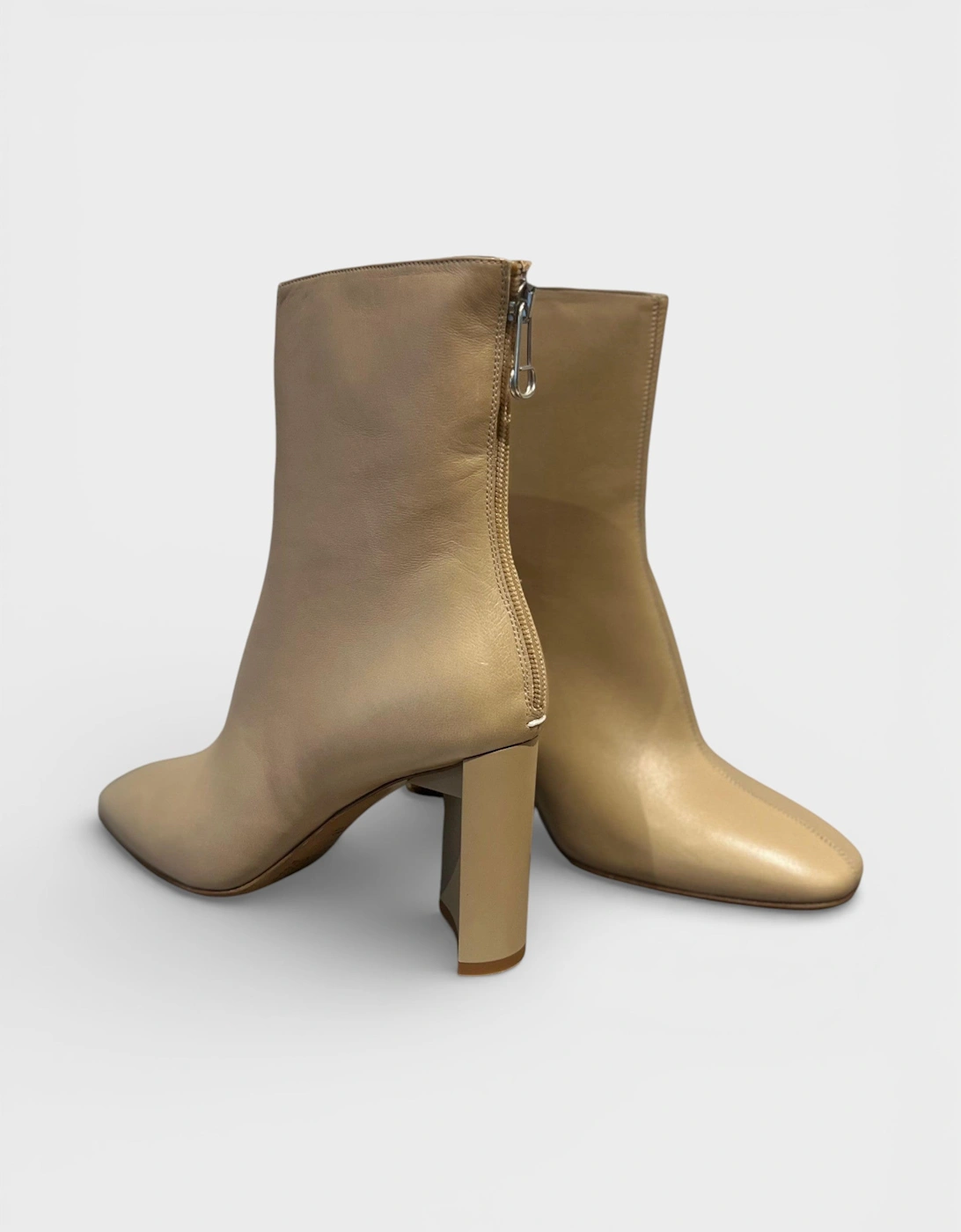 Cutout Heel Ankle Booties Tan