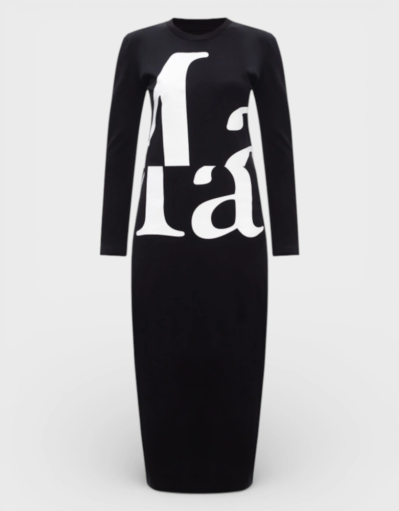 MM1 Printed Dress Black