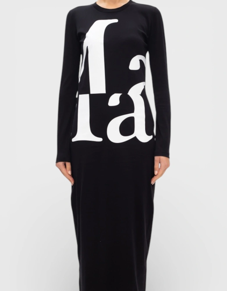 MM1 Printed Dress Black