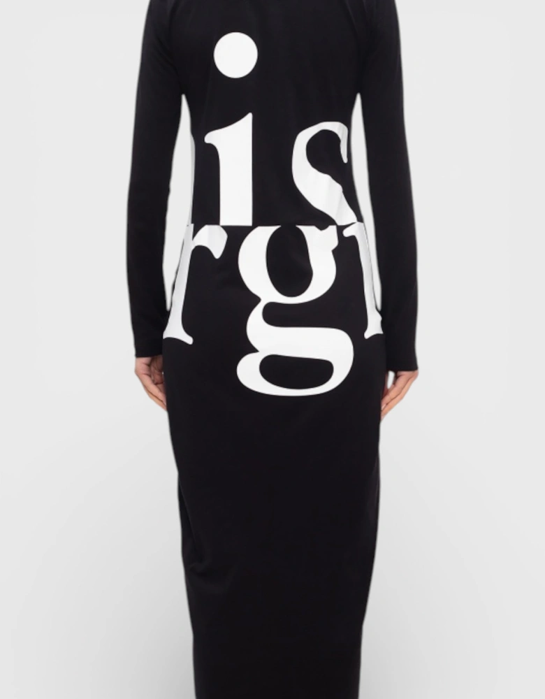 MM1 Printed Dress Black