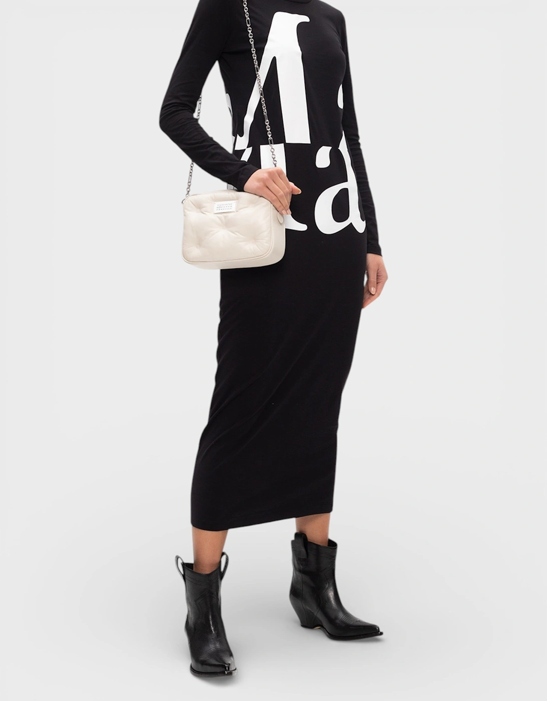 MM1 Printed Dress Black