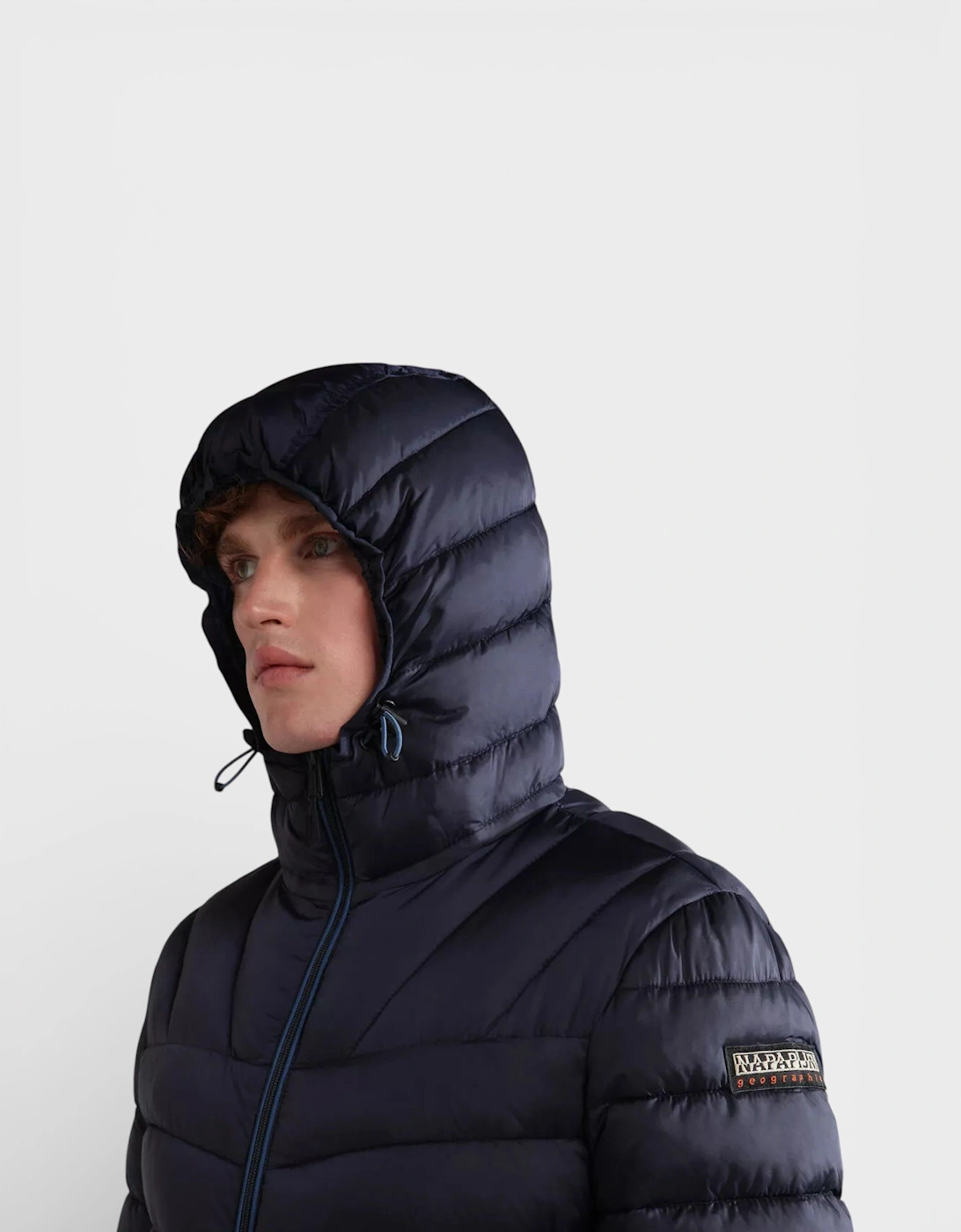 Men's Aerons Hooded Padded Jacket Blue Marine