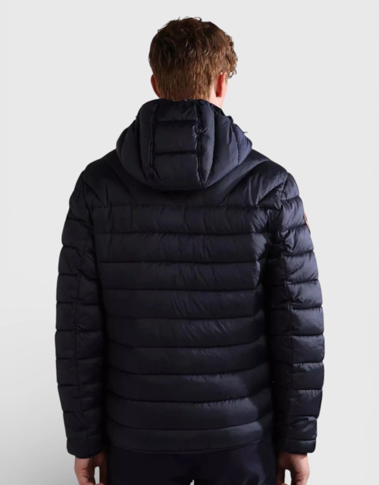 Men's Aerons Hooded Padded Jacket Blue Marine