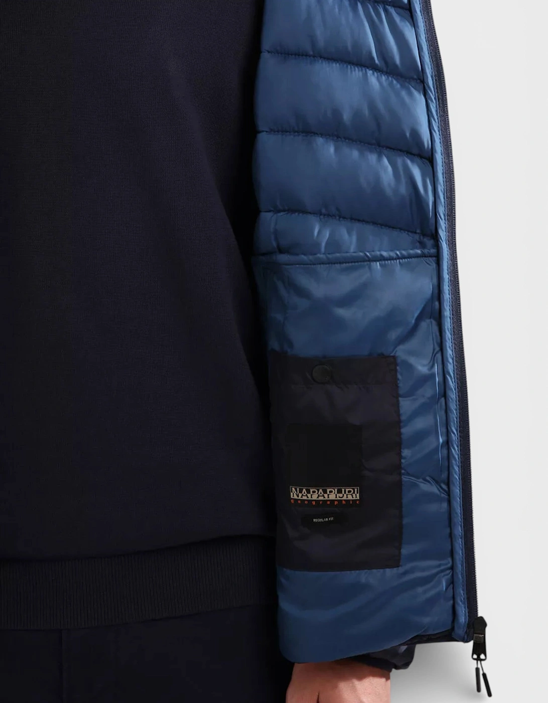 Men's Aerons Hooded Padded Jacket Blue Marine