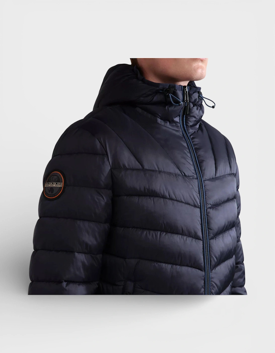 Men's Aerons Hooded Padded Jacket Blue Marine