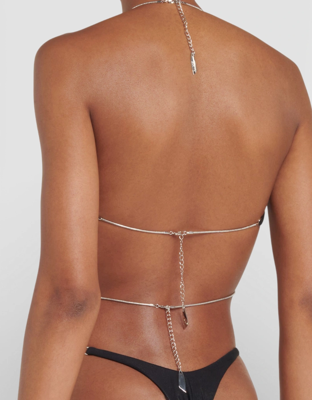 Star Cutout Bikini Top Black