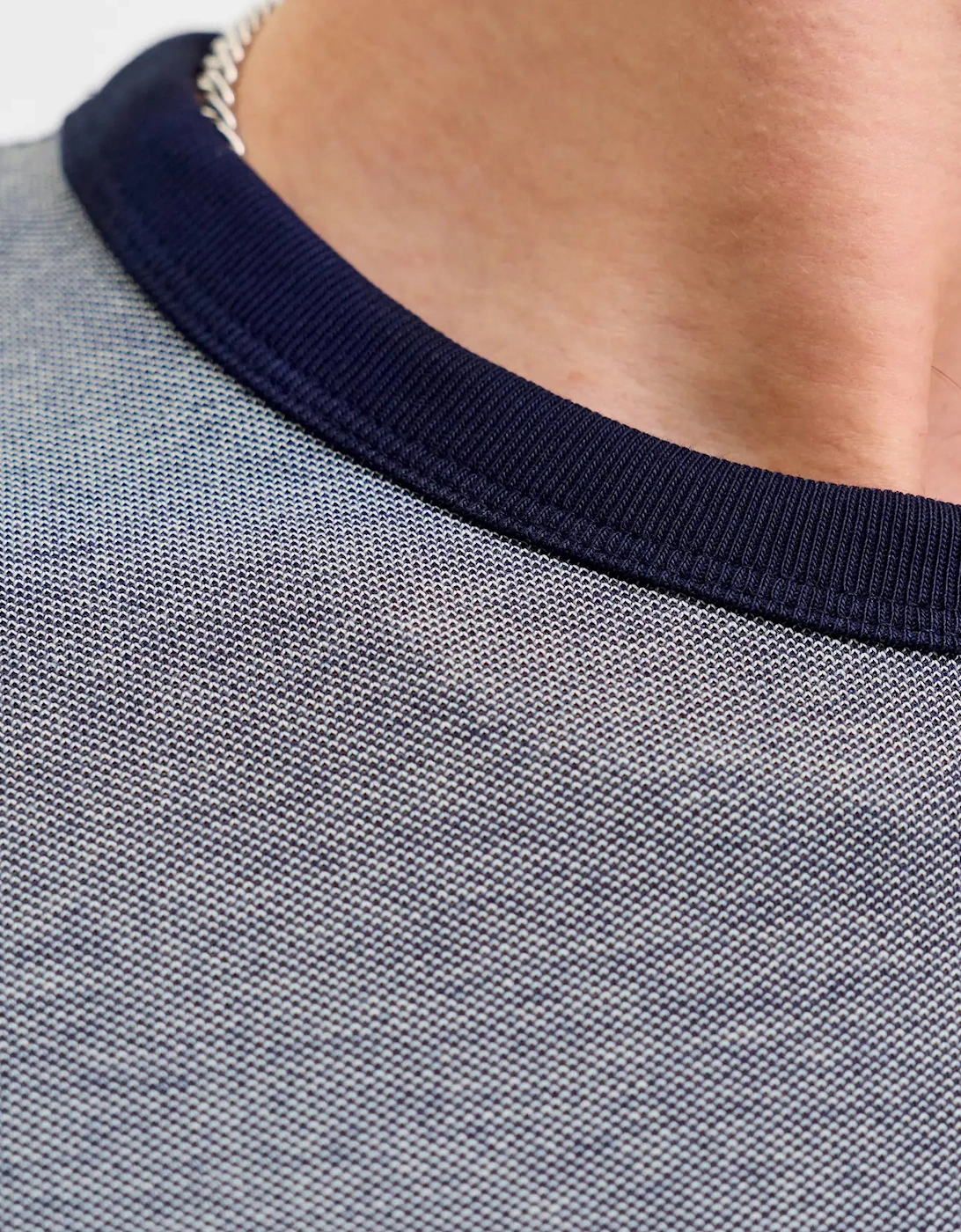 JPRBLUALVS SS Tee Ln Maritime Blue Melange