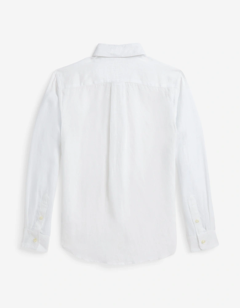 Boys Linen Shirt in White