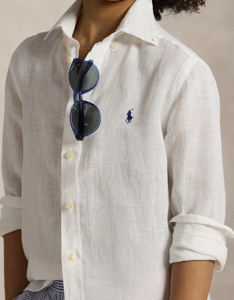 Boys Linen Shirt in White