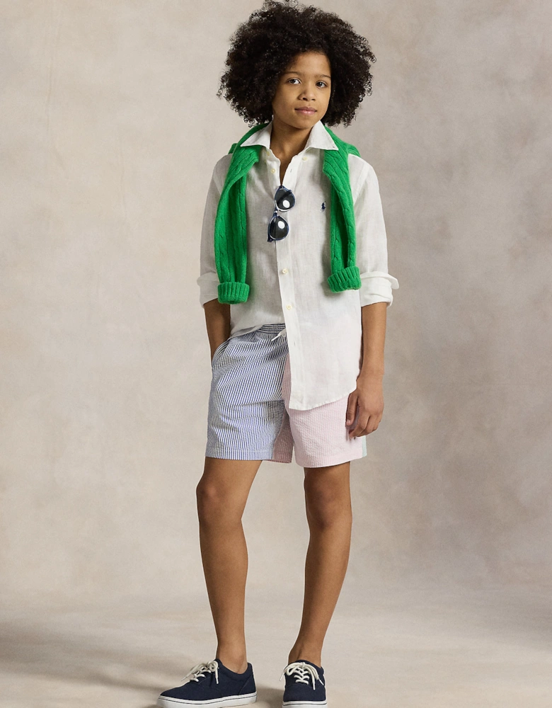 Boys Linen Shirt in White