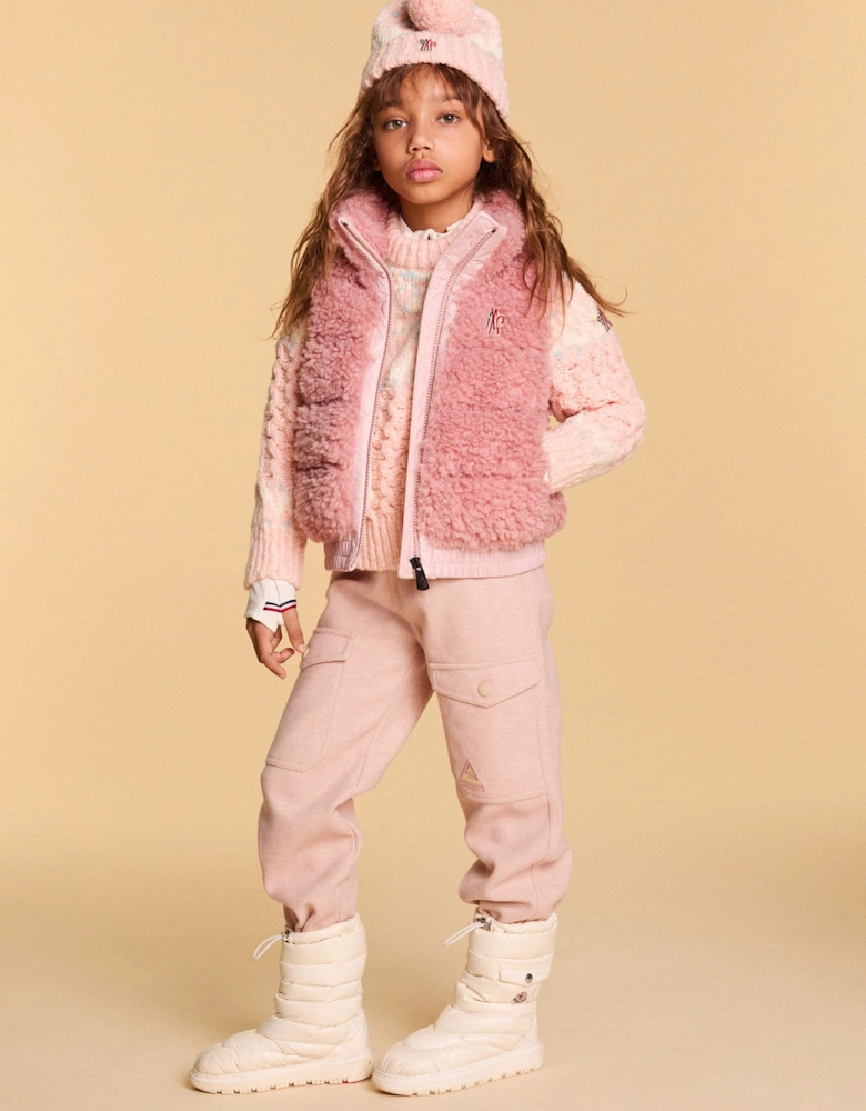 Enfant Girls Grenoble Down Padded Gilet in Pink