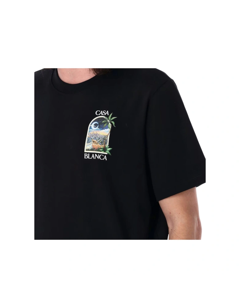 La Night Printed T-Shirt Black T-Shirt