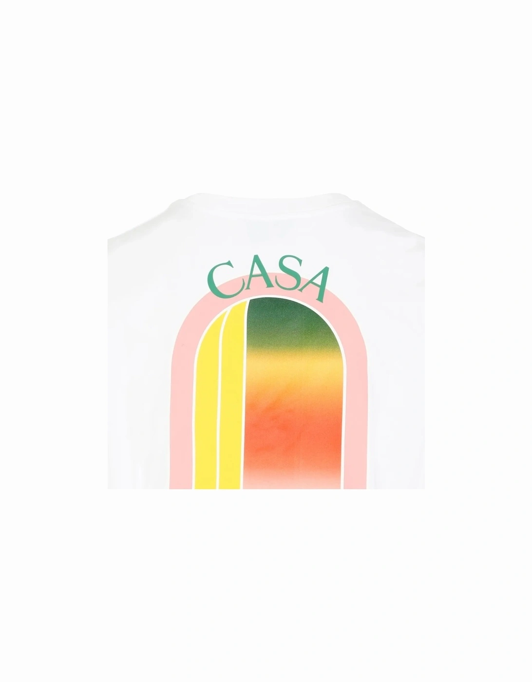 Gradient Arch Design White T-Shirt