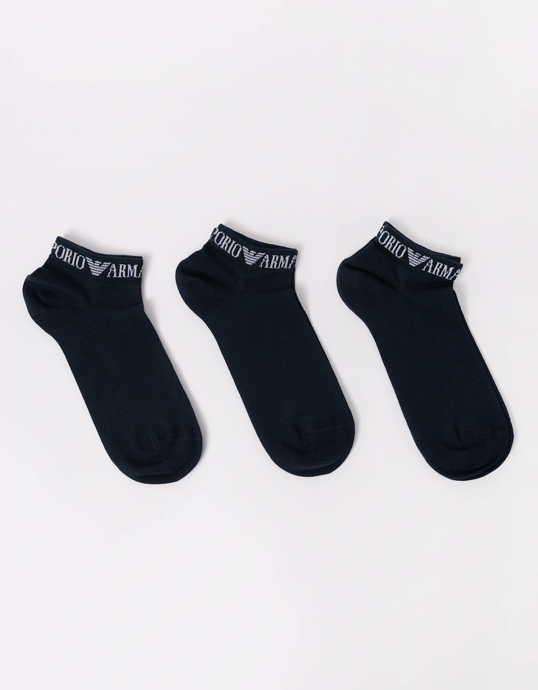 3-Pack Mens Trainer Socks - Armani Blue, 4 of 3