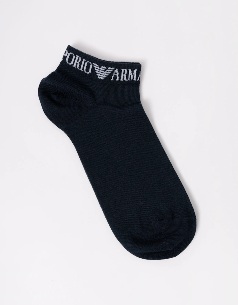 3-Pack Mens Trainer Socks - Armani Blue