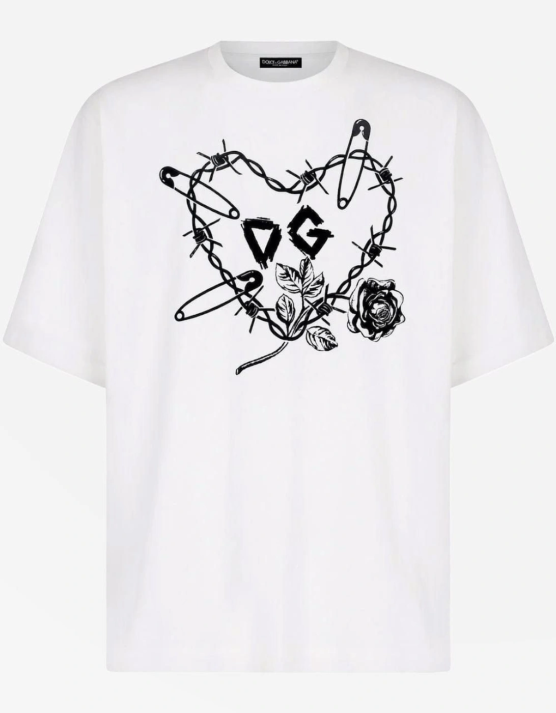 Men's White Heart Graphic Print T Shirt, 3 of 2