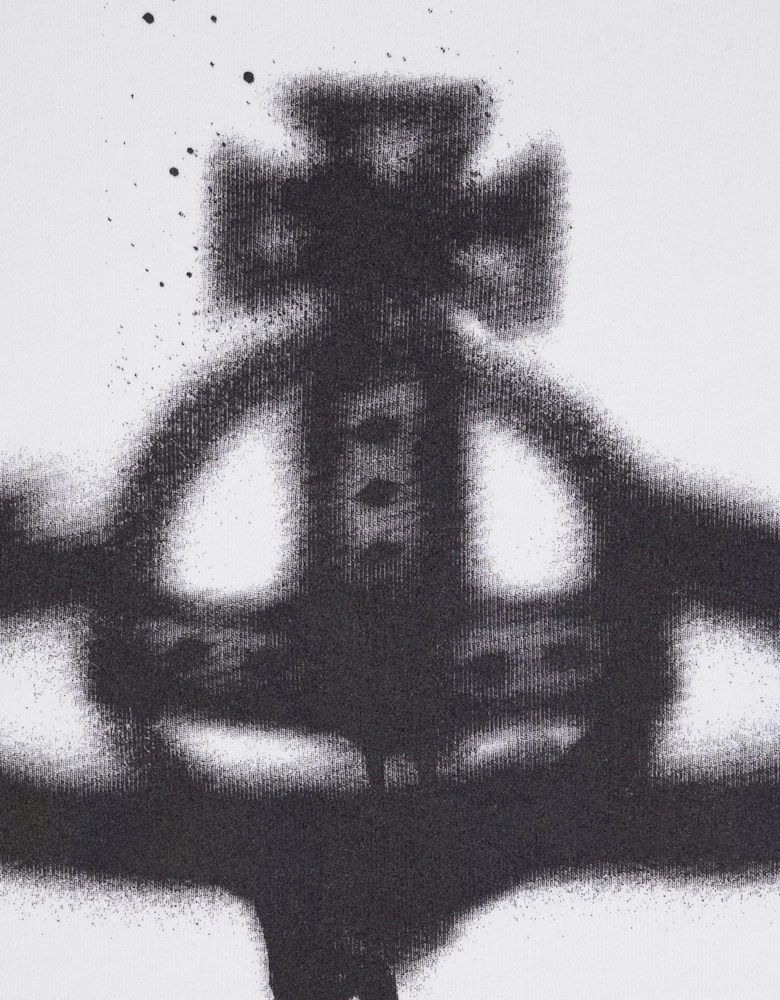 Men's White Spray Orb Raglan Sweatshirt