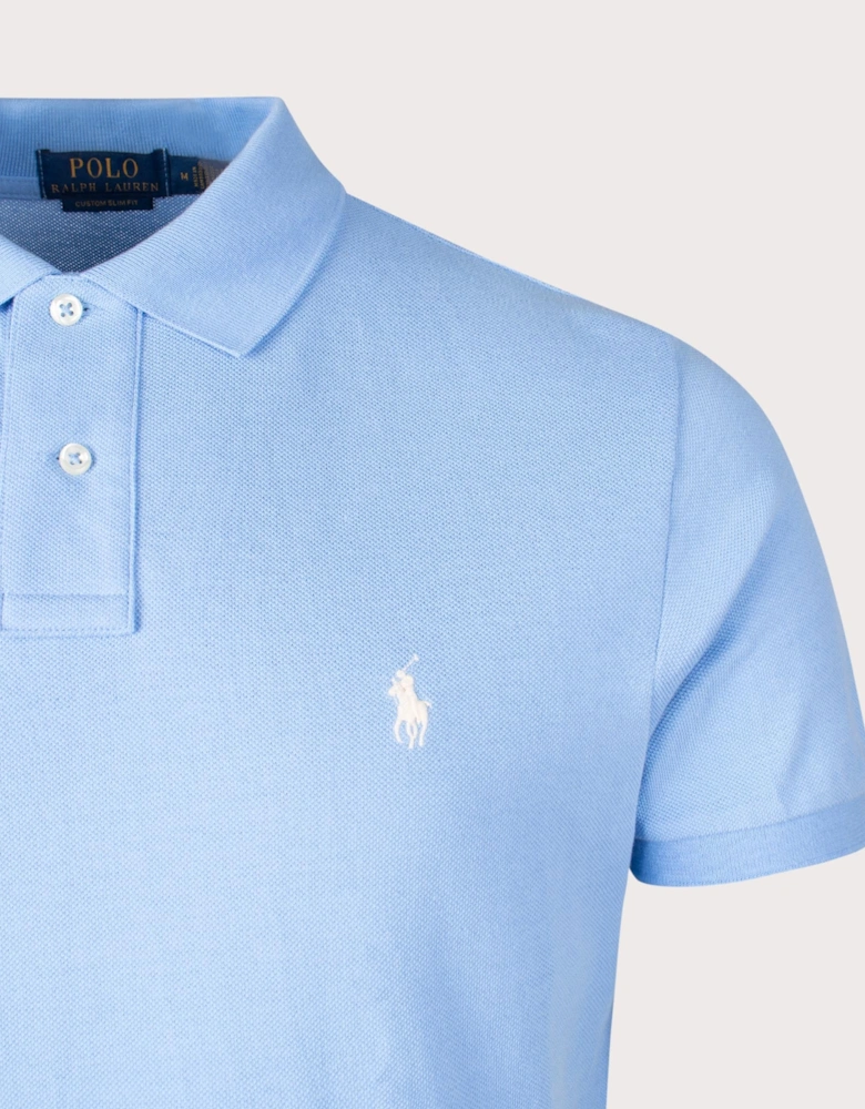 Custom Slim Fit Mesh Polo Shirt