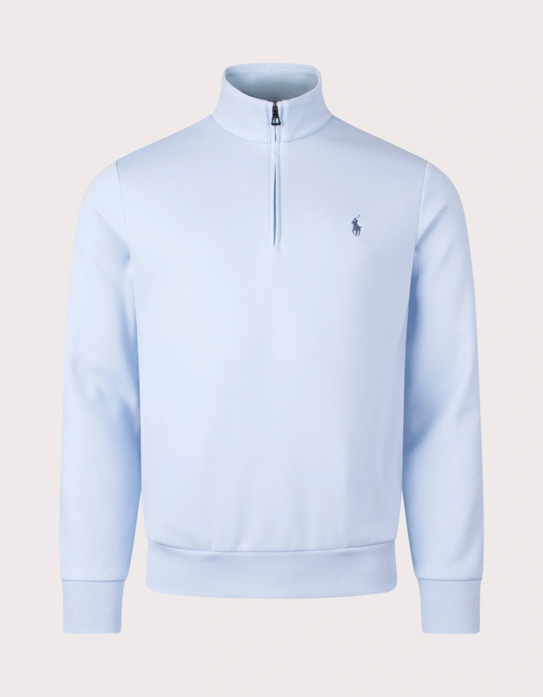 Double-Knit Mockneck Quarter Zip