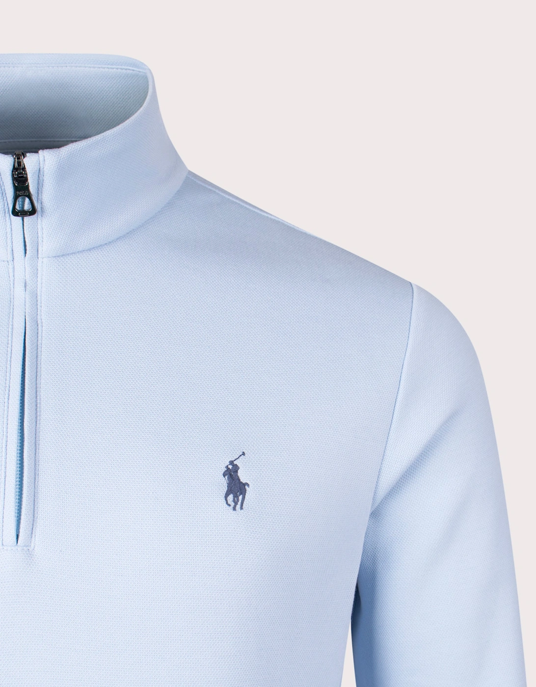 Double-Knit Mockneck Quarter Zip