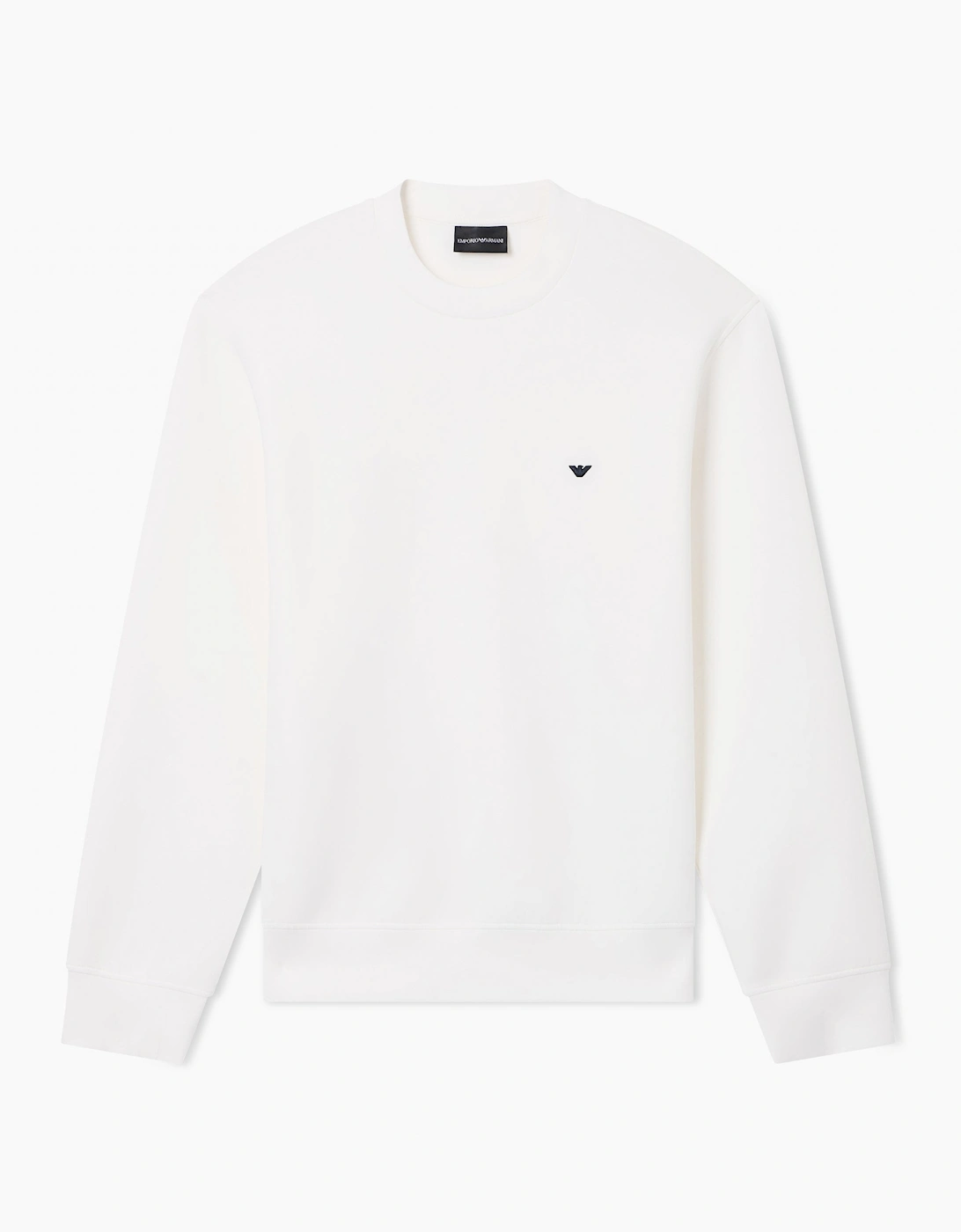 Emporio Armani Emporio Armani Men's Double-Jersey Branded Sweatshirt White