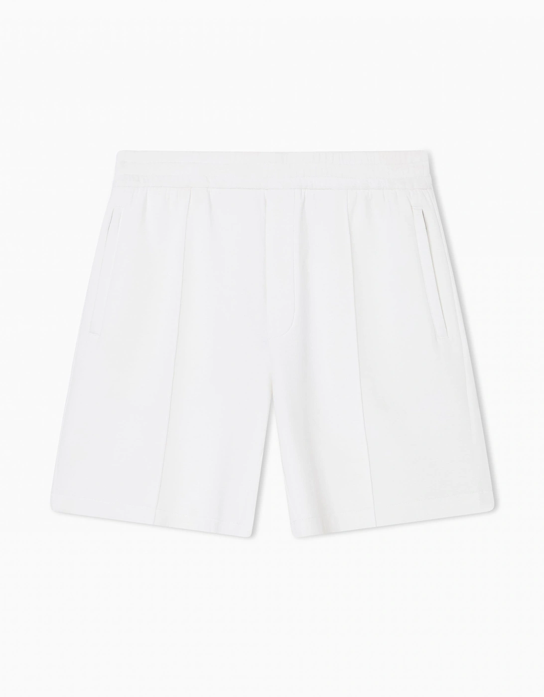 Emporio Armani Emporio Armani Men's Double-Jersey Branded Shorts White