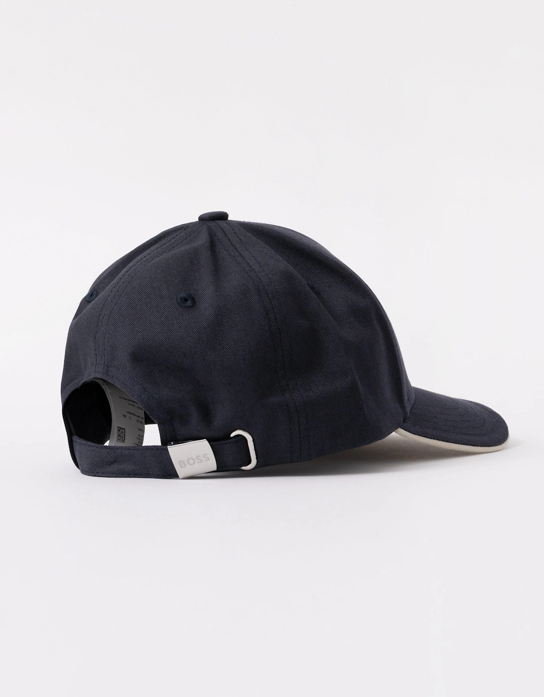 BOSS Green Mens Bold Logo Print Cap In Cotton Twill - Dark Blue 404