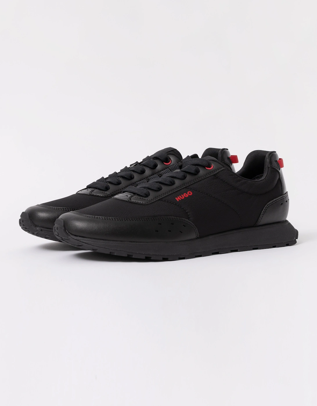 Boss Men's HUGO Icelin Mens Running-Inspired trainers with zigzag detailing - Black 006