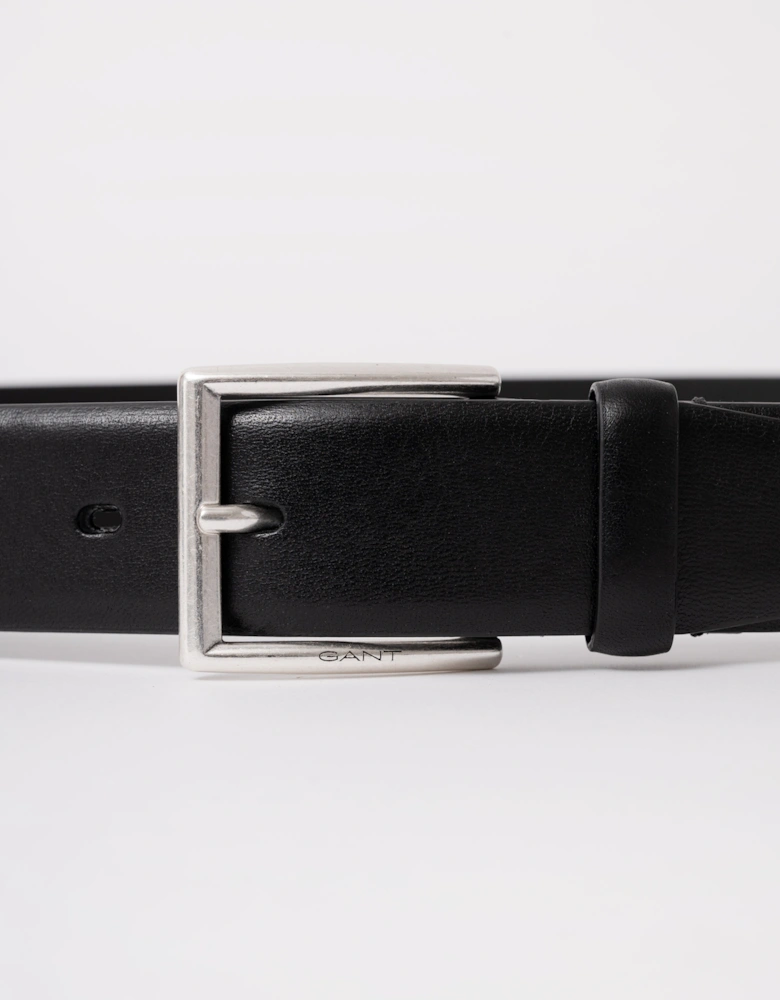 Mens Classic Cow Leather Belt - 5 Black