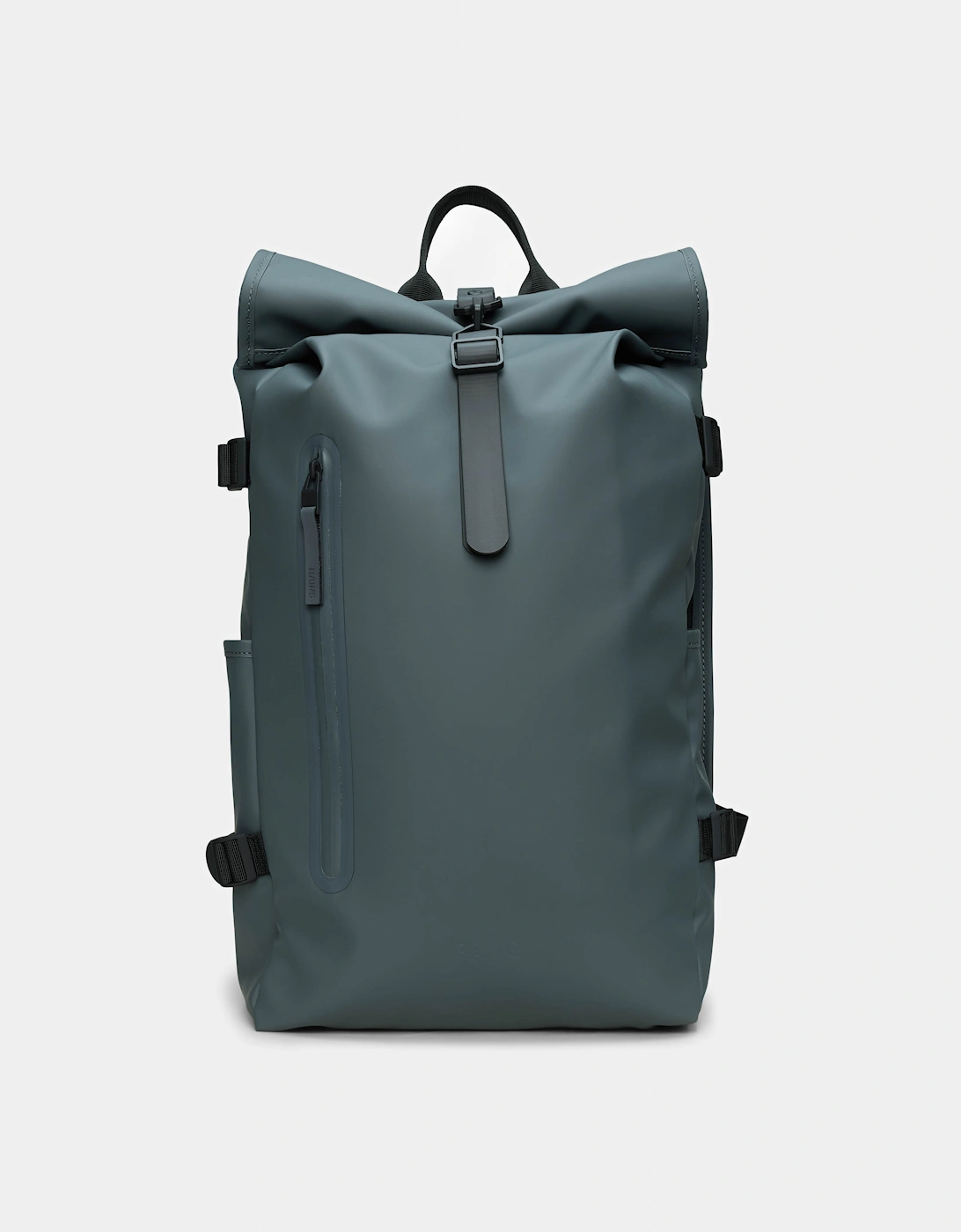 Rains Unisex Black Rolltop Rucksack Large - Dark Grey 153 - Size: One Size