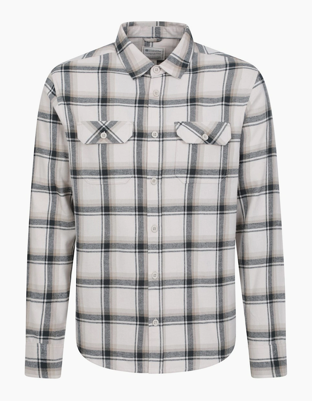 Mens Trace Flannel Long-Sleeved Shirt, 6 of 5