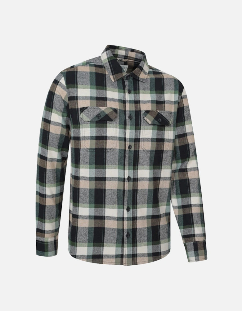 Mens Trace Flannel Long-Sleeved Shirt