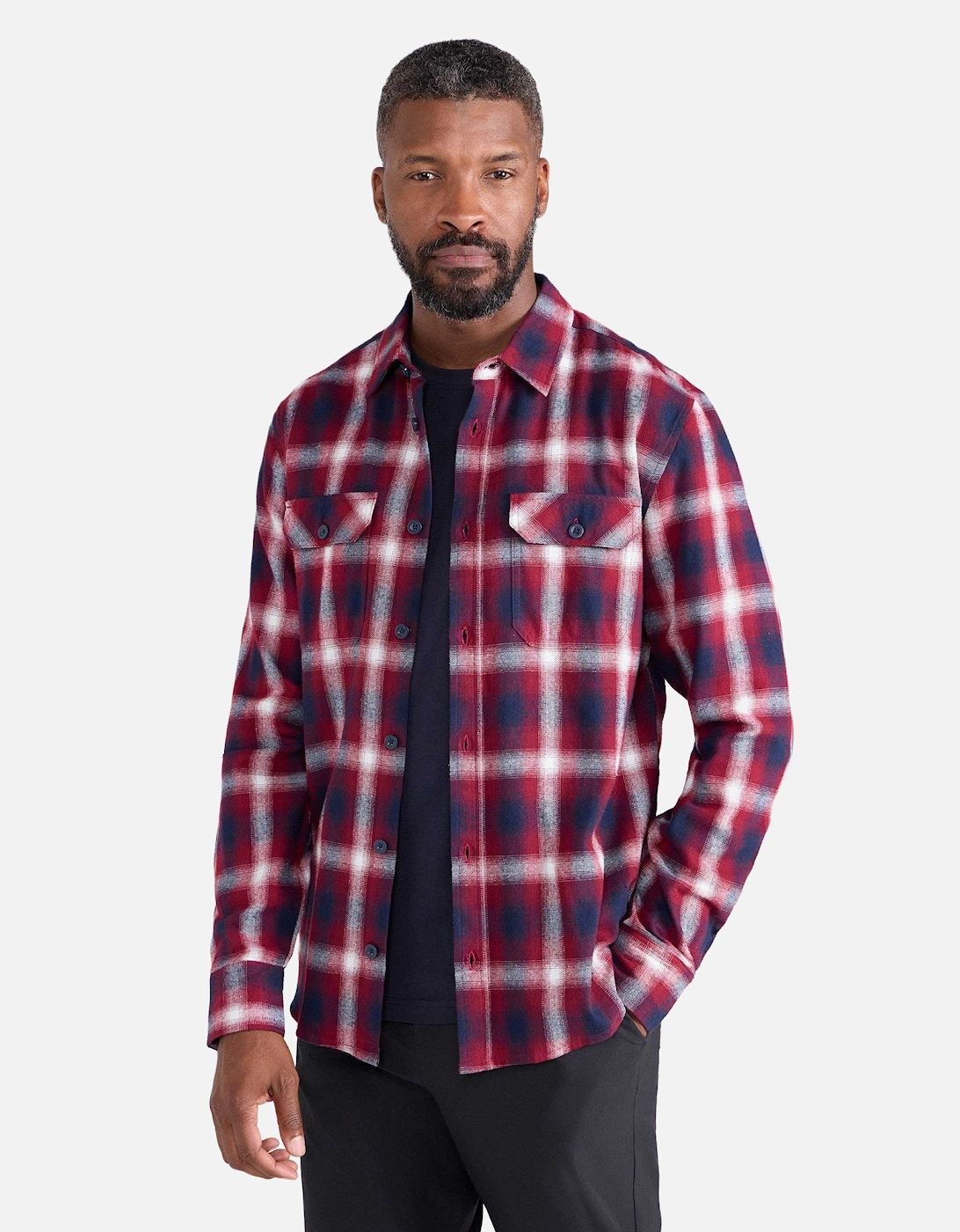 Mens Trace Flannel Long-Sleeved Shirt