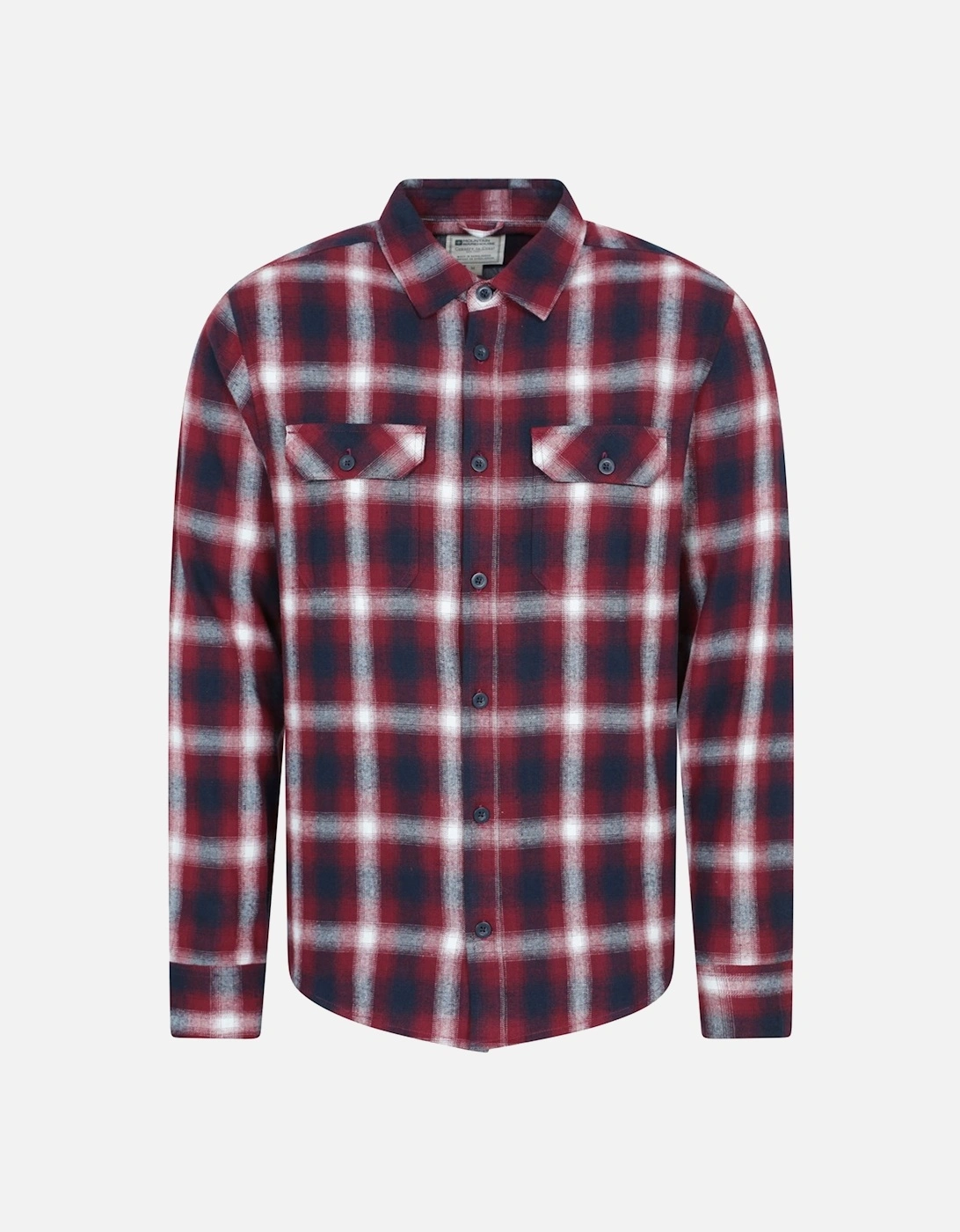 Mens Trace Flannel Long-Sleeved Shirt, 6 of 5