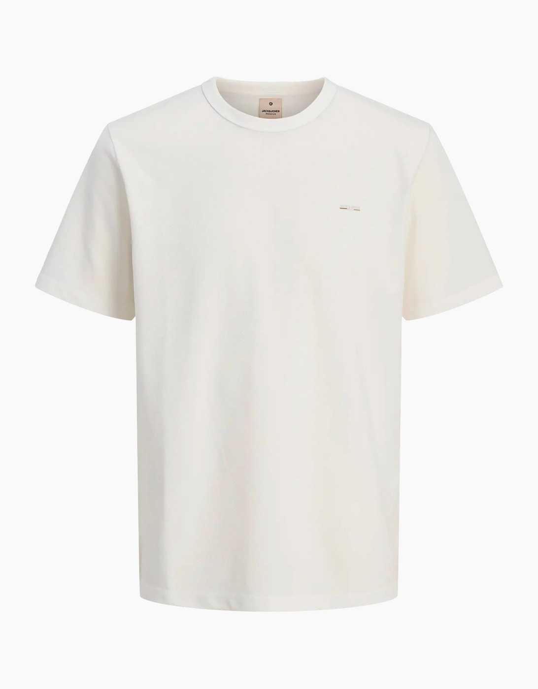 Jack & Jones Men's White Jprblualvs Ss Tee Ln Cloud Dancer - Size: 42