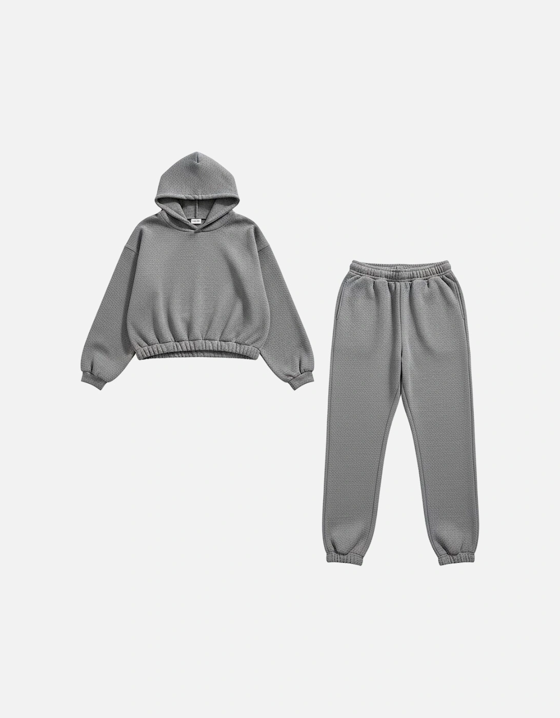 Gray Solid Drop Shoulder Hoodie and Joggers Activewear Set, 12 of 11